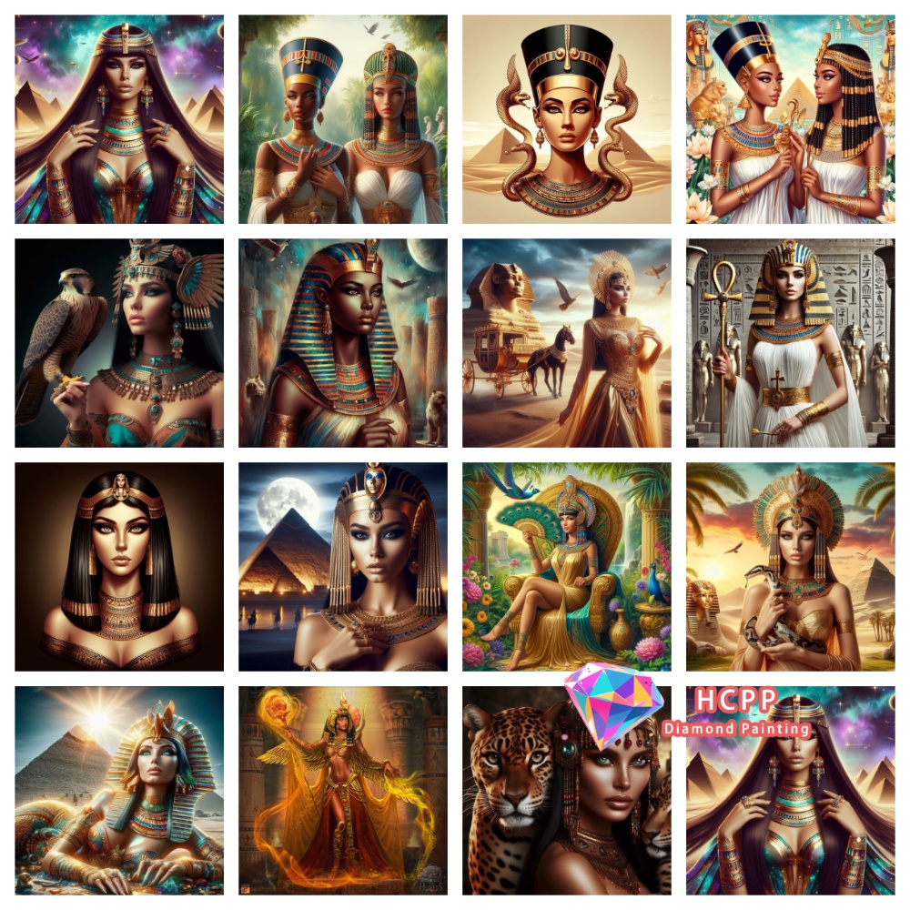 Queen Art Craft - طقم رسم بالألماس ملكة مصر، ألماس