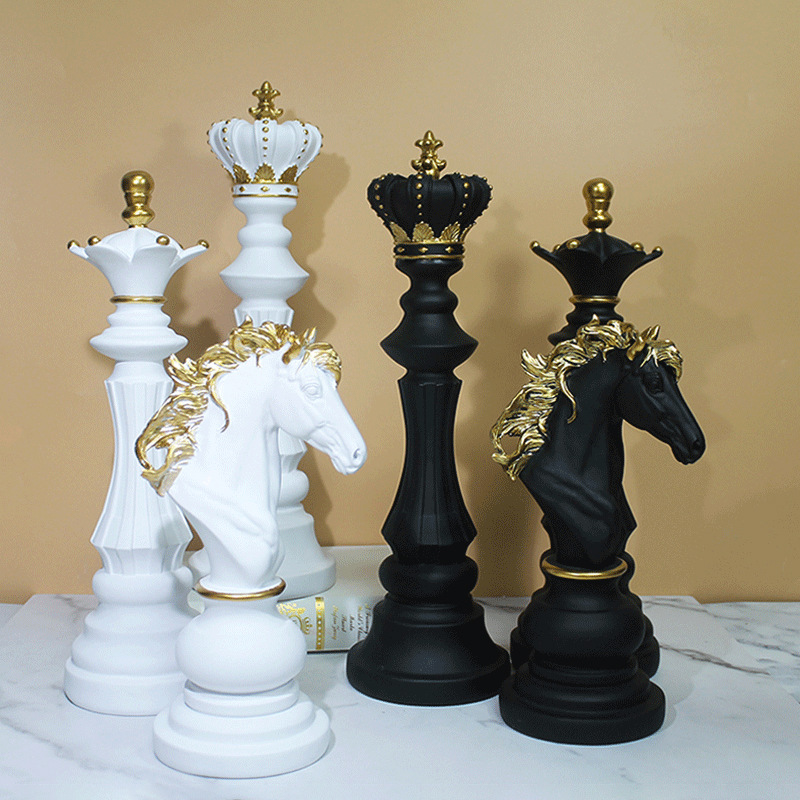Queen Art Craft - مجموعة شطرنج نورديك جديدة، تماثيل الملك