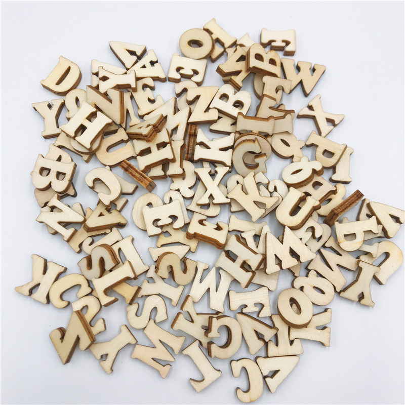 Art And Craft Letter Z - 100/200/400 قطعة رقاقة خشبية صغيرة غير