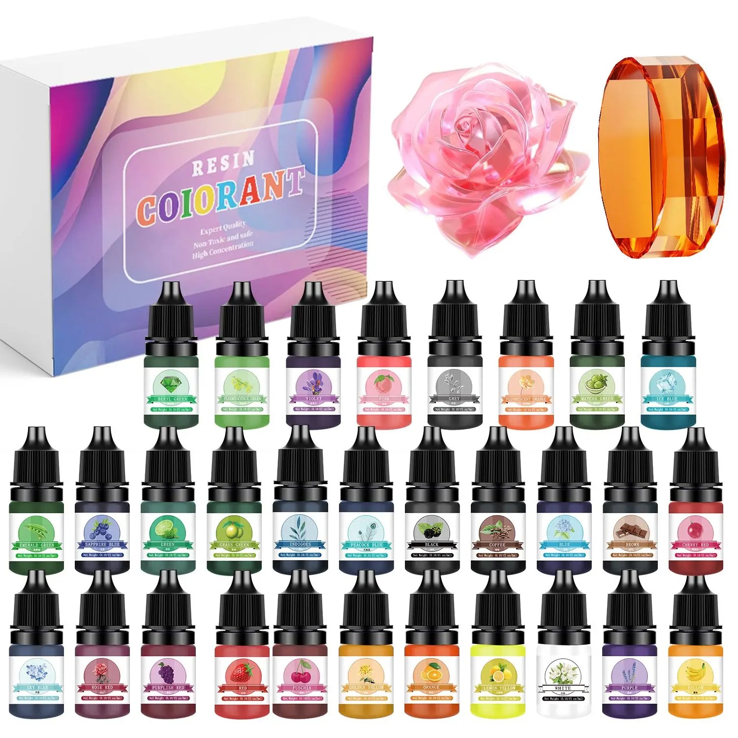 Alcohol Ink Set - 30 ألوان 5 مللي الايبوكسي الراتنج