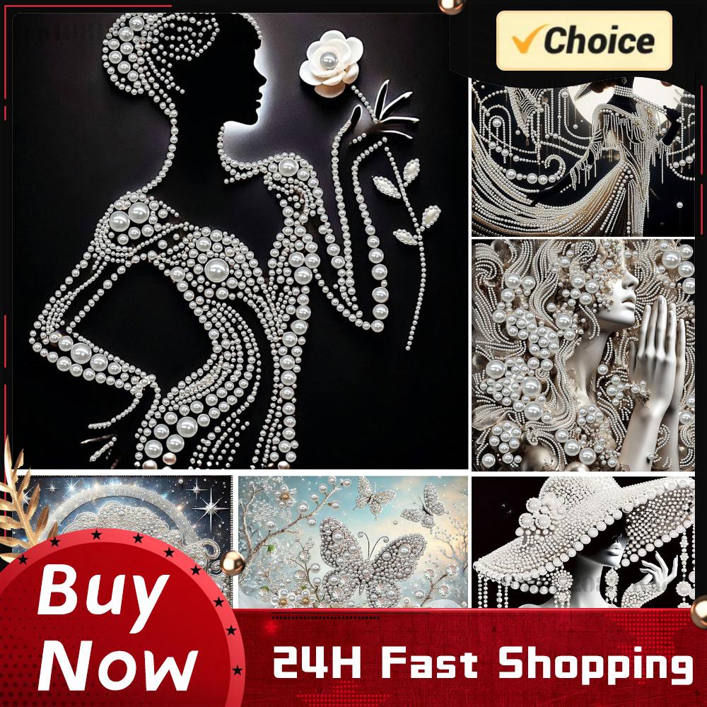 Art Craft Gifts For Adults - لوحة فنية مرصعة باللؤلؤ والماس للسيدات،