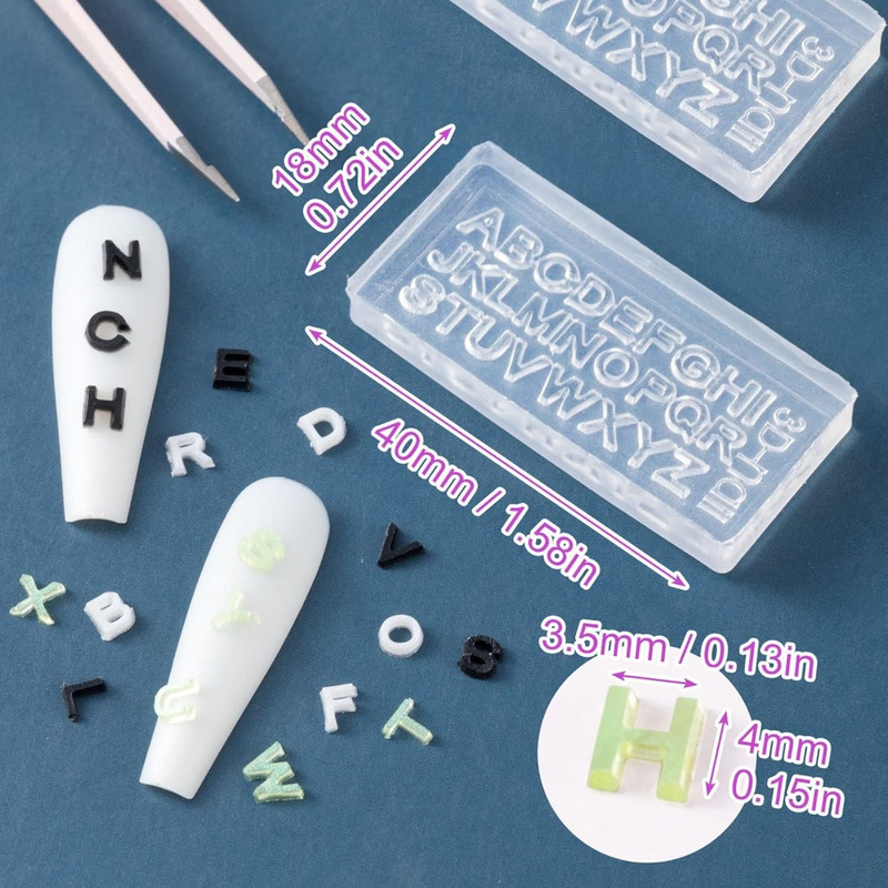 Art And Craft Letter Z - 2/4 مجموعات من قوالب السيليكون الشفافة