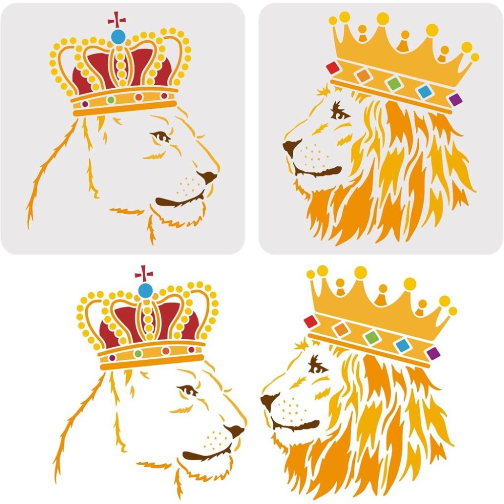 Queen Art Craft - قطعتان من قوالب الرسم على شكل