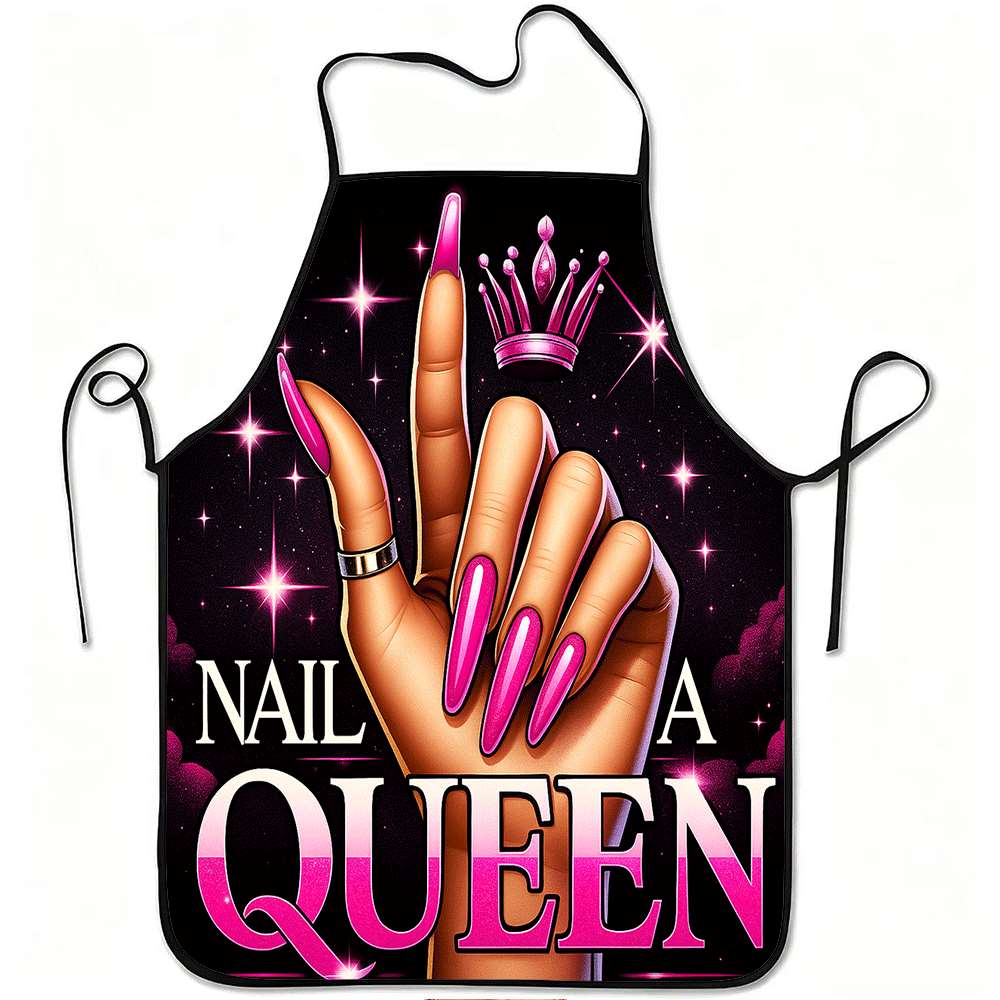 مريلة عصرية بتصميم فن الأظافر، - مراجعة Queen Art Craft وسعره