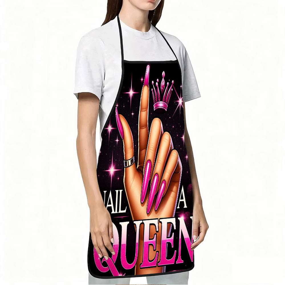 مريلة عصرية بتصميم فن الأظافر، - مراجعة Queen Art Craft وسعره
