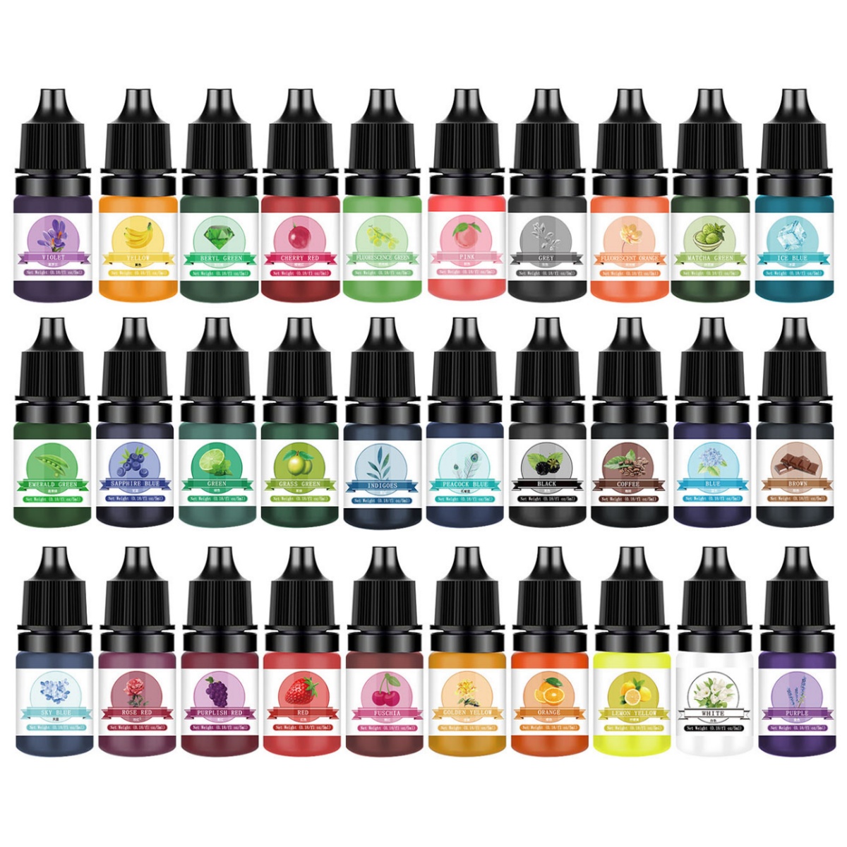 10 ألوان/مجموعة ألوان راتينج م - مراجعة Alcohol Ink Set وسعره