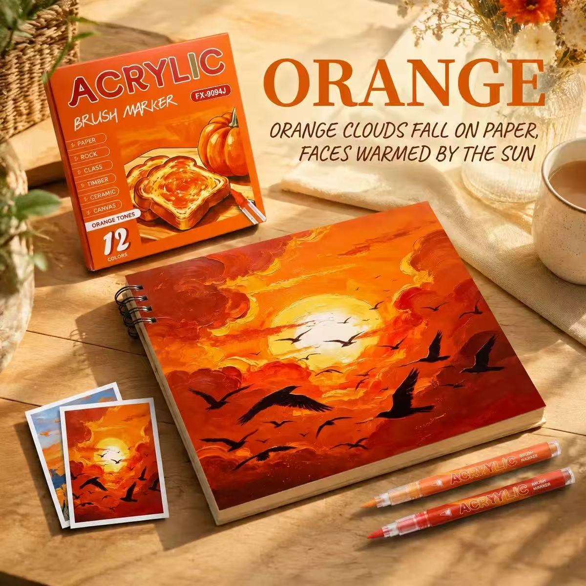 أقلام حبر سائل أكريليك بـ 12 ل - مراجعة Art Craft Stationery وسعره