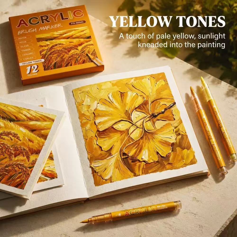 أقلام حبر سائل أكريليك بـ 12 ل - مراجعة Art Craft Stationery وسعره