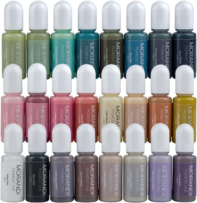 24 ألوان Morandi صبغة ألوان غي - مراجعة Alcohol Ink Set وسعره