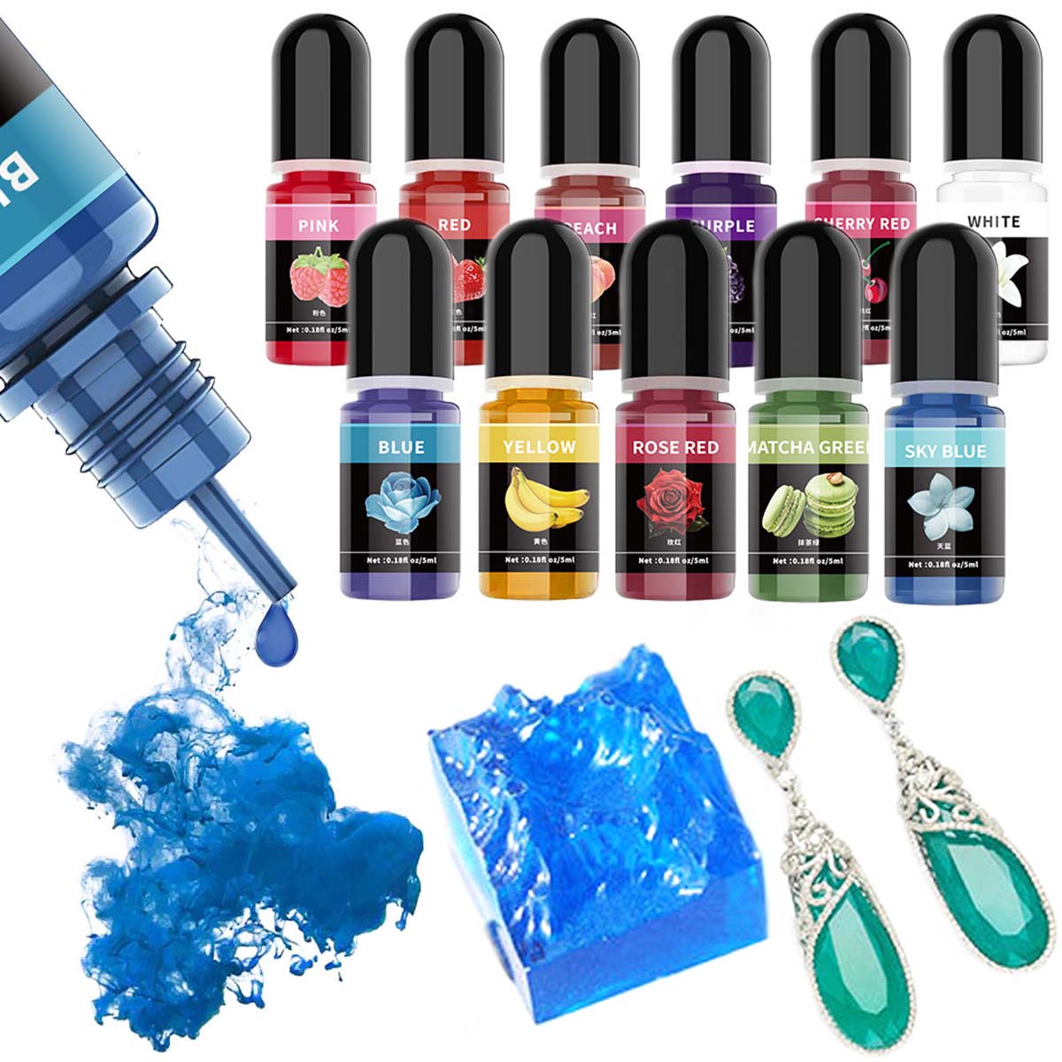 5 مللي/زجاجة الايبوكسي الراتنج - مراجعة Alcohol Ink Set وسعره
