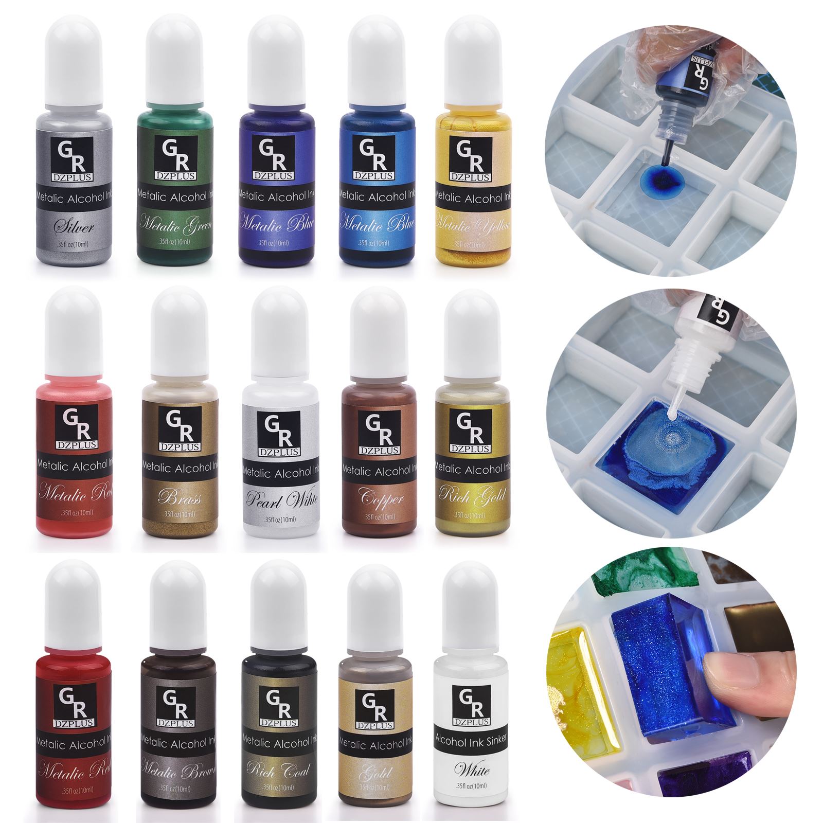 1 مجموعة الراتنج الصباغ عدة ال - مراجعة Alcohol Ink Set وسعره